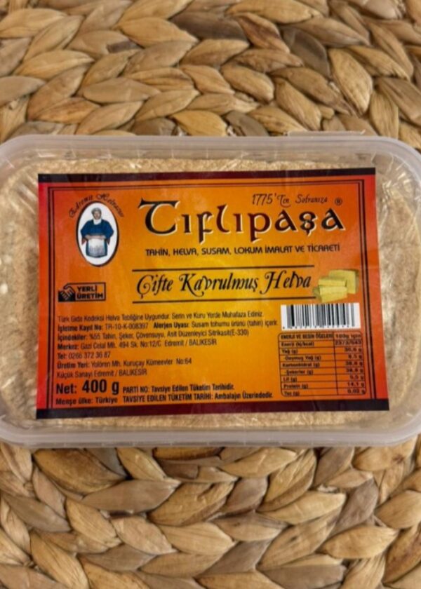 TIFLIPAŞA ÇİFTE KAVRULMUŞ TAHİN HELVASI 400G